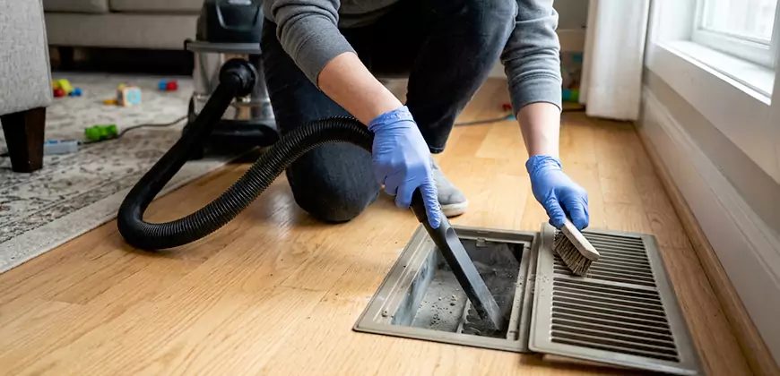Ducted Heating Filter Cleaning in Spring